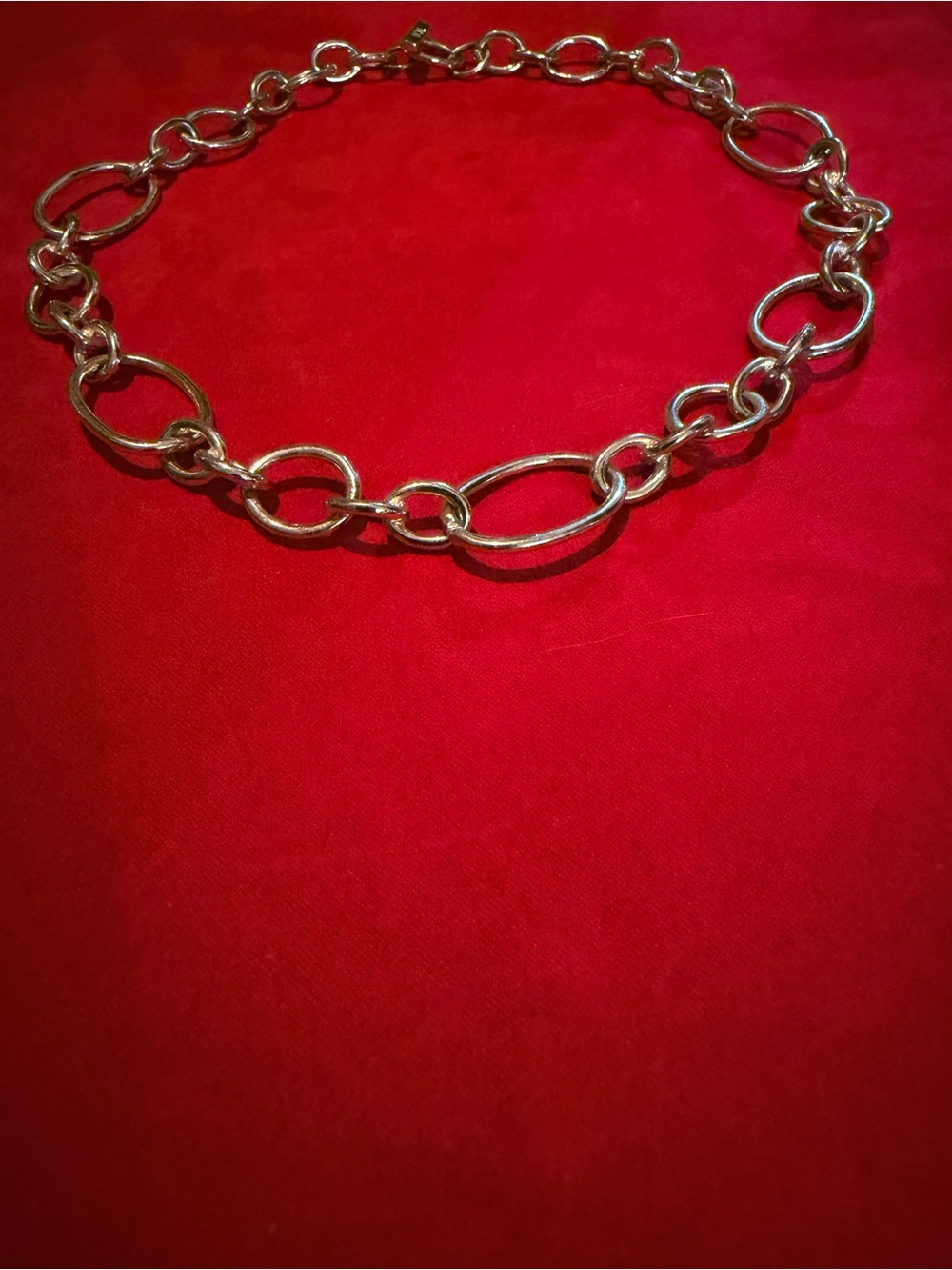 Classic Silver Link Necklace for Women